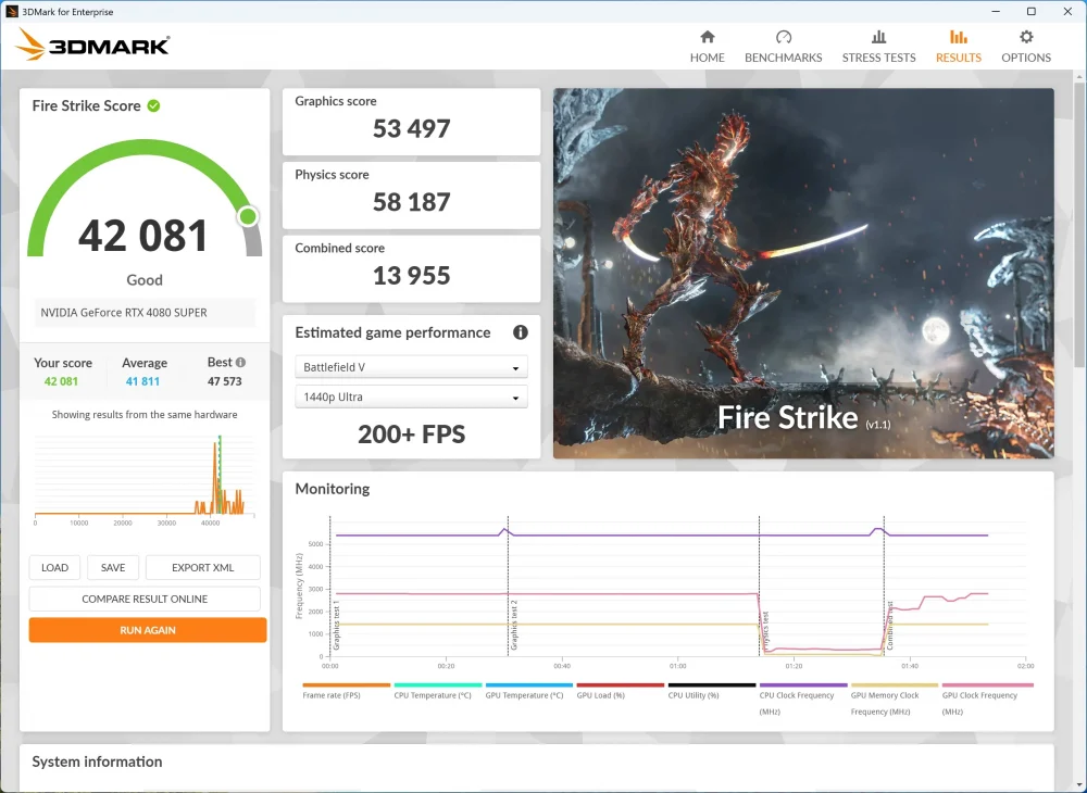gigabyte z890 eagle wifi7 3dmark fire