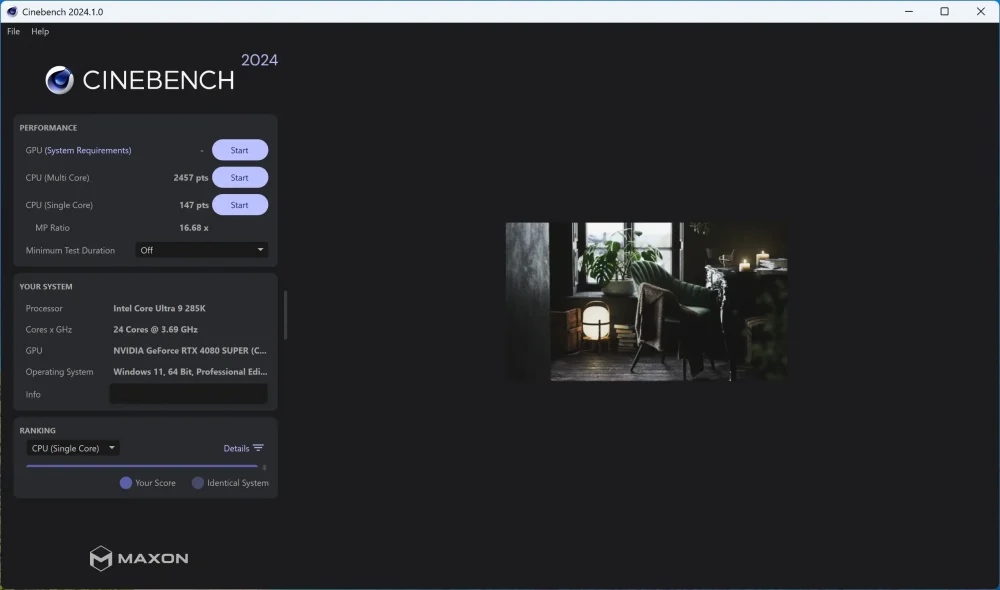 gigabyte z890 eagle wifi7 cinebench
