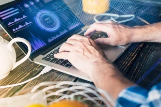 laptop working business