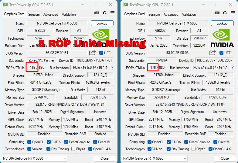 rtx 5090 rop missing 1