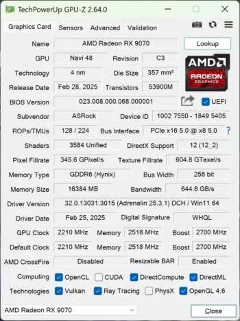 ASROCK RX9700 INFO