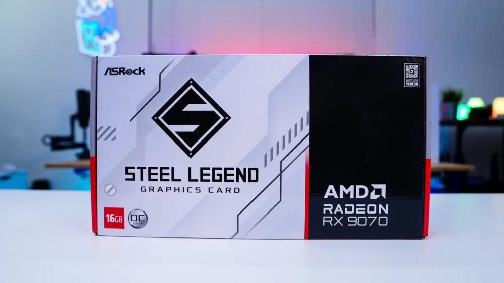 ASRock Radeon RX 9070 Steel Legend OC Graphics Card