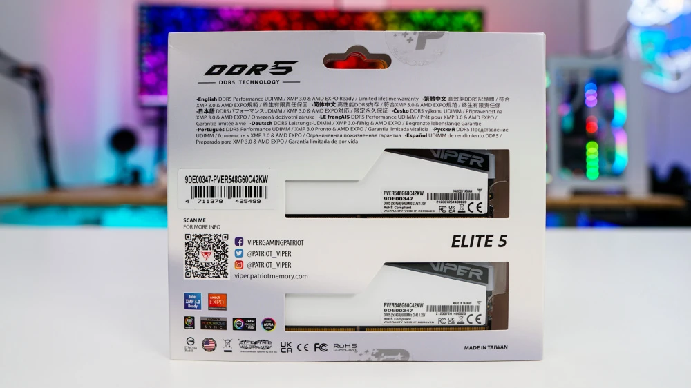 Kit de memoria Patriot Viper Elite 5 DDR5-6000 de 48 GB