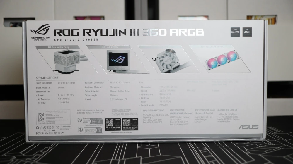ASUS ROG Ryujin III 360 ARGB Edición Blanca
